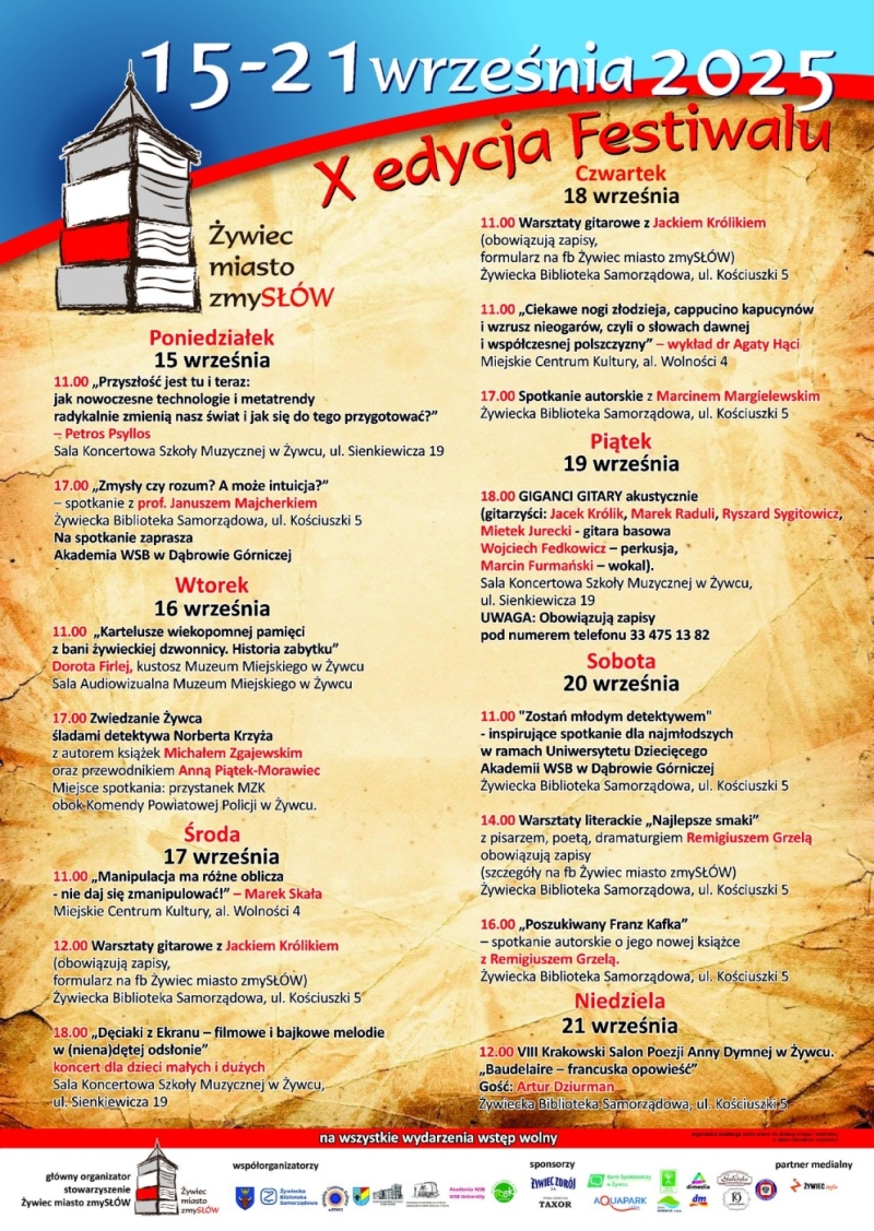 X EDYCJA FESTIWALU ŻYWIEC MIASTO ZMYSŁÓW RUSZYŁA!